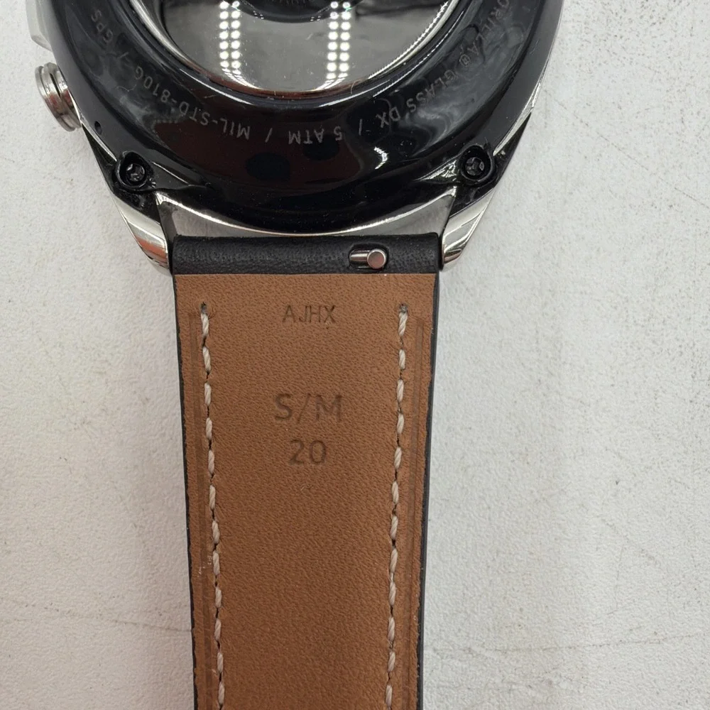 Samsung Galaxy Watch3 SM-R850 41mm Stainless Steel Black Leather GPS Tested